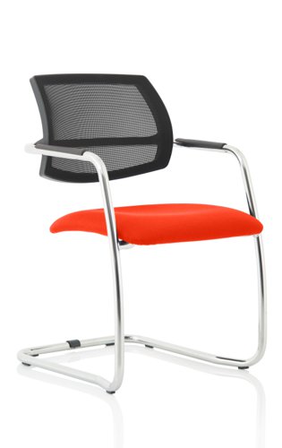 Swift Cantilever Bespoke Colour Tabasco Orange Visitors Chairs KCUP1634