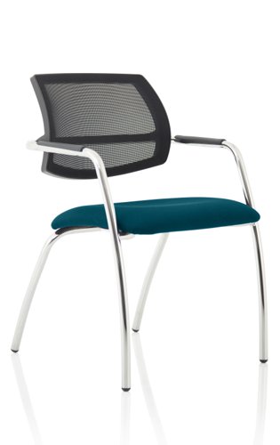 KCUP1638 | With generously proportioned seats, stunning looks and the inclusion of a comfortable, curved mesh back, the Swift family of chairs will keep your guests coming back for more. Stackable, lightweight and available in both a cantilever frame and 4 leg visitor frame version, the Swift will give your space the lift it needs.