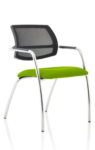 KCUP1639 | With generously proportioned seats, stunning looks and the inclusion of a comfortable, curved mesh back, the Swift family of chairs will keep your guests coming back for more. Stackable, lightweight and available in both a cantilever frame and 4 leg visitor frame version, the Swift will give your space the lift it needs.