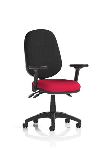 Eclipse Plus III Lever Task Operator Chair Bespoke Colour Seat Bergamot Cherry With Height Adjustable And Folding Arms