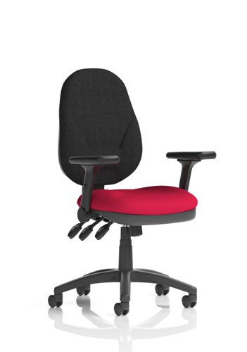 Eclipse Plus XL Lever Task Operator Chair Bespoke Colour Seat Bergamot Cherry with Height Adjustable and Folding Arms
