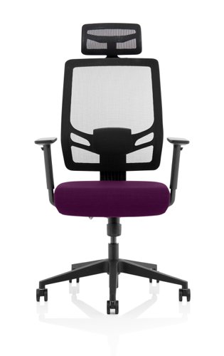 Ergo Twist Bespoke Fabric Seat Tansy Purple Mesh Back with Headrest