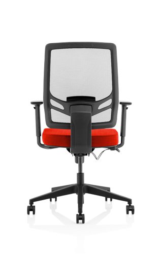 Ergo Twist Bespoke Fabric Seat Tabasco Orange Mesh Back Office Chairs KCUP1895
