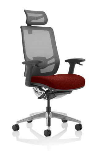 KCUP1933 Ergo Click Bespoke Fabric Seat Ginseng Chilli Black Mesh Back with Headrest
