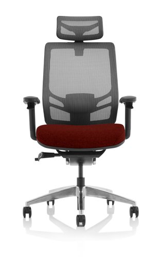 KCUP1933 Ergo Click Bespoke Fabric Seat Ginseng Chilli Black Mesh Back with Headrest