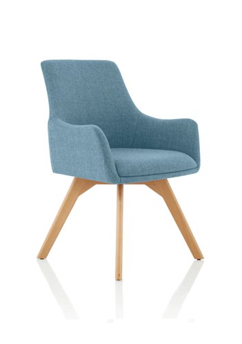 Carmen Bespoke Quench Fabric Wooden Leg Chair