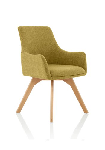 Carmen Wooden Leg Visitor Chair Bespoke Spark Fabric