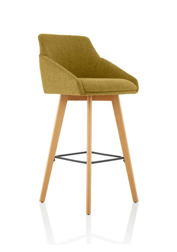 KCUP1950 Carmen Bespoke Spark Fabric Wooden Leg High Stool