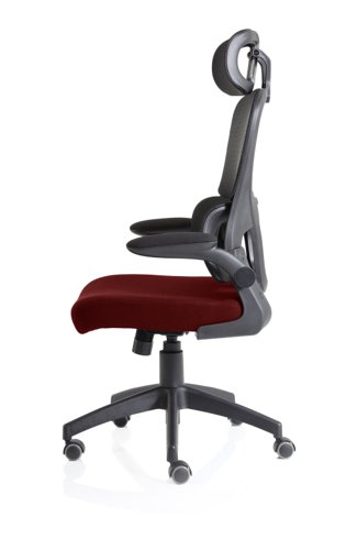 Iris Mesh Back Task Operator Office Chair Bespoke Gnseng Chilli Fabric Seat With Headrest - KCUP2037  19200DY