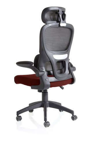 Iris Mesh Back Task Operator Office Chair Bespoke Gnseng Chilli Fabric Seat With Headrest - KCUP2037 19200DY