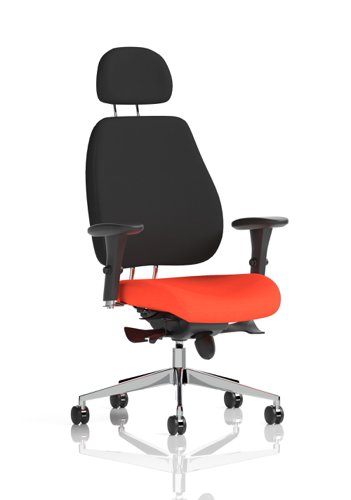 Chiro Plus Bespoke Colour Seat Tabasco Orange With Headrest