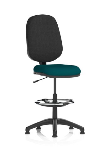 Eclipse Plus I Lever Task Operator Chair With High Rise Draughtsman Kit Bespoke Colour Seat Maringa Teal