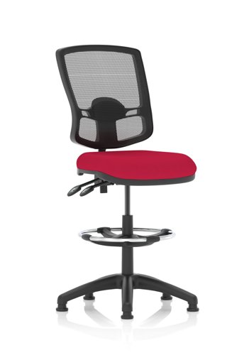 Eclipse Plus II Lever Task Operator Chair Deluxe Mesh Back With High Rise Draughtsman Kit Bespoke Colour Seat Bergamot Cherry