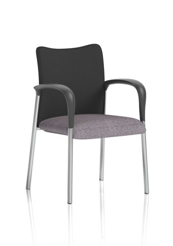Academy Visitor With Arms Black Fabric Back Bespoke Colour Seat Rivet Fuse