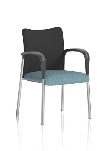 Academy Visitor With Arms Black Fabric Back Bespoke Colour Seat Rivet Quench