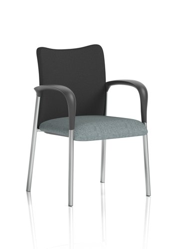 Academy Visitor With Arms Black Fabric Back Bespoke Colour Seat Rivet Tensile