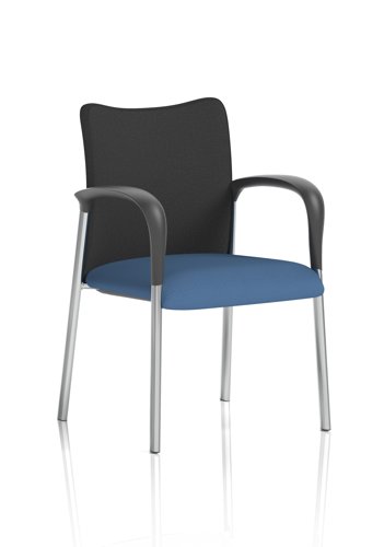 Academy Visitor With Arms Black Fabric Back Bespoke Colour Seat Quest Limpet