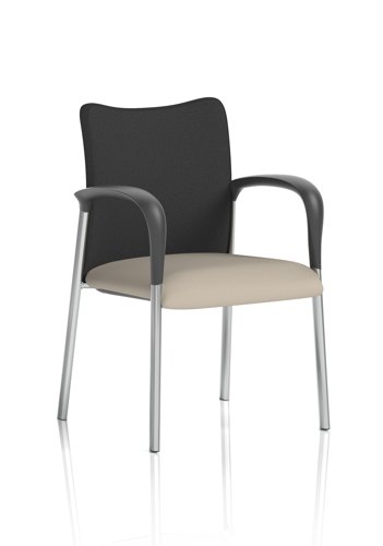 Academy Visitor With Arms Black Fabric Back Bespoke Colour Seat Quest Salt