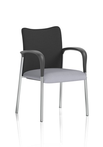 Academy Visitor With Arms Black Fabric Back Bespoke Colour Seat Quest Shell