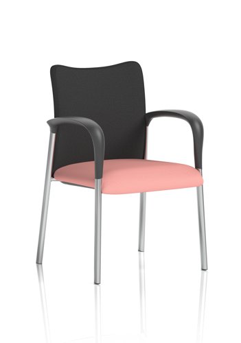 Academy Visitor With Arms Black Fabric Back Bespoke Colour Seat Quest Shrimp