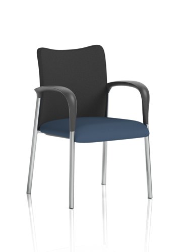 Academy Visitor With Arms Black Fabric Back Bespoke Colour Seat Quest Whelk