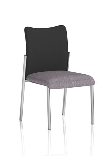 Academy Visitor Without Arms Black Fabric Back Bespoke Colour Seat Rivet Fuse