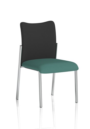 Academy Visitor Without Arms Black Fabric Back Bespoke Colour Seat Quest Kelp