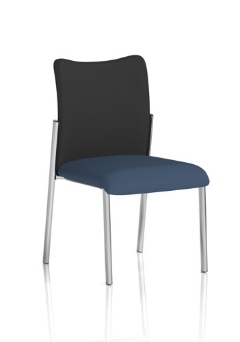 Academy Visitor Without Arms Black Fabric Back Bespoke Colour Seat Quest Whelk