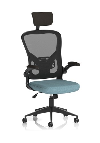 Ace Executive Mesh Chair With Folding Arms Bespoke Colour Seat Rivet Quench