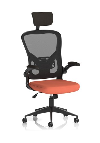 Ace Executive Mesh Chair With Folding Arms Bespoke Colour Seat Quest Crab