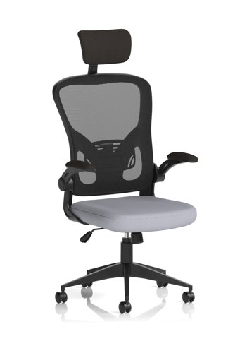 Ace Executive Mesh Chair With Folding Arms Bespoke Colour Seat Quest Shell