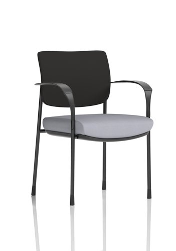 Brunswick Deluxe With Arms Black Frame Black Fabric Back Bespoke Colour Seat Quest Shell