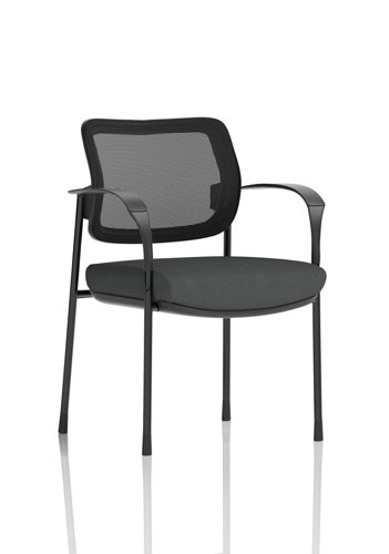 Brunswick Deluxe With Arms Black Frame Mesh Back Bespoke Colour Seat Quest Mussel