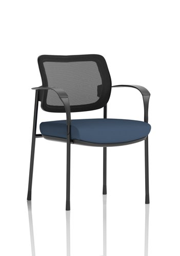 Brunswick Deluxe With Arms Black Frame Mesh Back Bespoke Colour Seat Quest Whelk