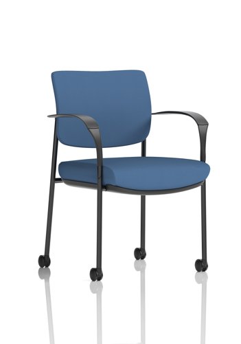 Brunswick Deluxe With Arms Black Frame With Castors Bespoke Colour Back And Seat Quest Limpet