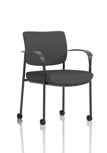 Brunswick Deluxe With Arms Black Frame With Castors Bespoke Colour Back And Seat Quest Mussel