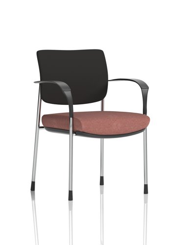 Brunswick Deluxe With Arms Chrome Frame Black Fabric Back Bespoke Colour Seat Rivet Forge