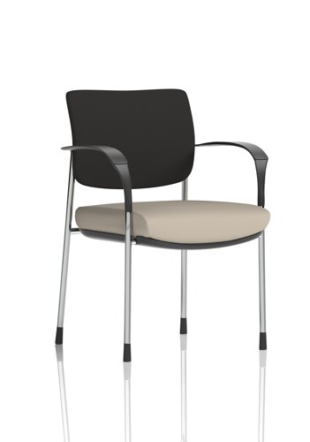 Brunswick Deluxe With Arms Chrome Frame Black Fabric Back Bespoke Colour Seat Quest Salt