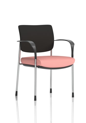 Brunswick Deluxe With Arms Chrome Frame Black Fabric Back Bespoke Colour Seat Quest Shrimp