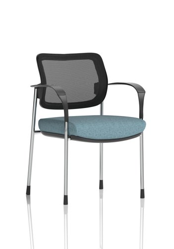 Brunswick Deluxe With Arms Chrome Frame Mesh Back Bespoke Colour Seat Rivet Quench