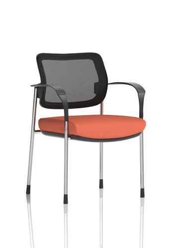 Brunswick Deluxe With Arms Chrome Frame Mesh Back Bespoke Colour Seat Quest Crab