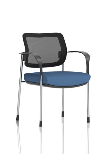 Brunswick Deluxe With Arms Chrome Frame Mesh Back Bespoke Colour Seat Quest Limpet
