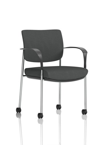 Brunswick Deluxe With Arms Chrome Frame With Castors Bespoke Colour Back And Seat Quest Mussel