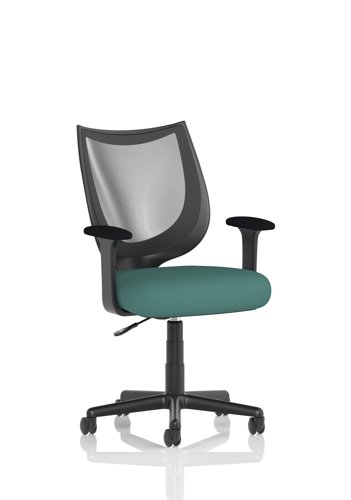 Camden Black Mesh Chair Bespoke Colour Seat Quest Kelp