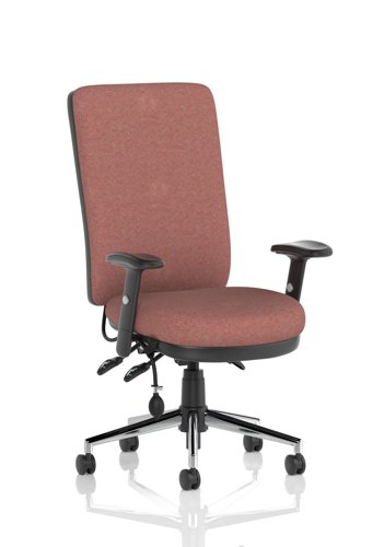 Chiro High Back With Height Adjustable Arms Bespoke Colour Back And Seat Rivet Forge