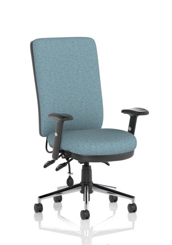 Chiro High Back With Height Adjustable Arms Bespoke Colour Back And Seat Rivet Quench