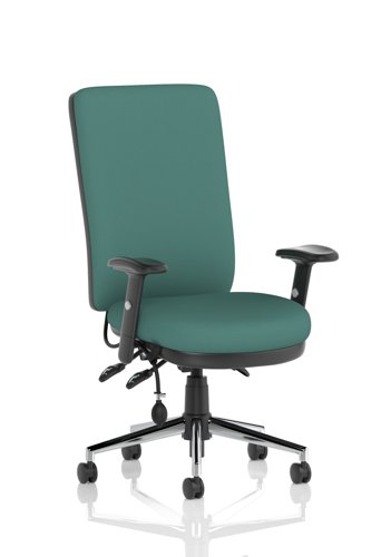 Chiro High Back With Height Adjustable Arms Bespoke Colour Back And Seat Quest Kelp