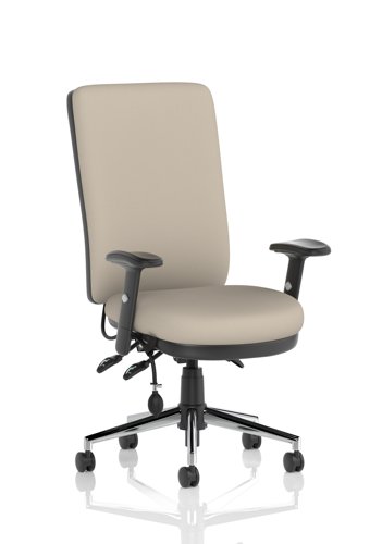 Chiro High Back With Height Adjustable Arms Bespoke Colour Back And Seat Quest Salt