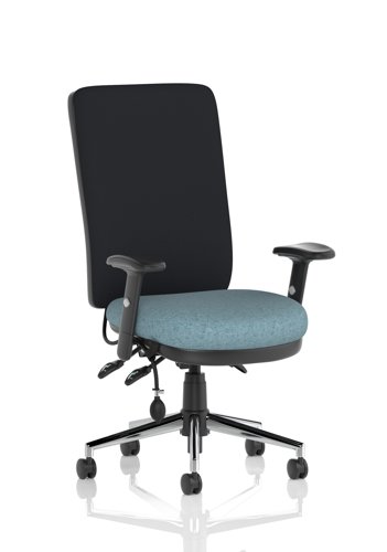 Chiro High Back With Height Adjustable Arms Bespoke Colour Seat Rivet Quench