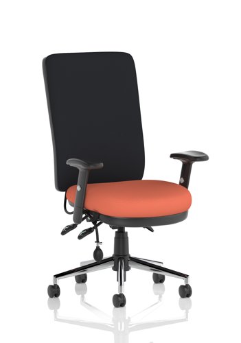 Chiro High Back With Height Adjustable Arms Bespoke Colour Seat Quest Crab